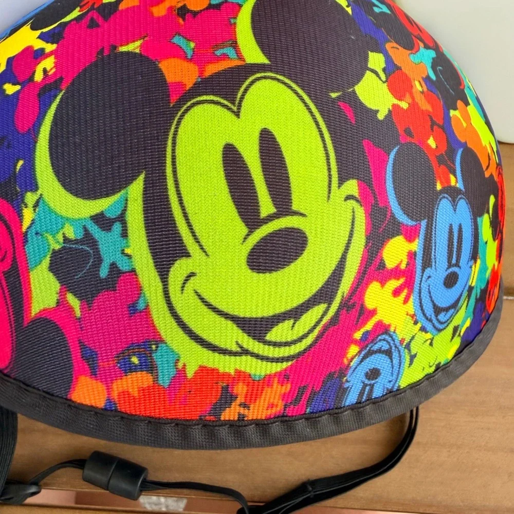 Disney Parks Mickey Mouse Glow with the Show Light Up Neon Splatter Ear Hat Cap